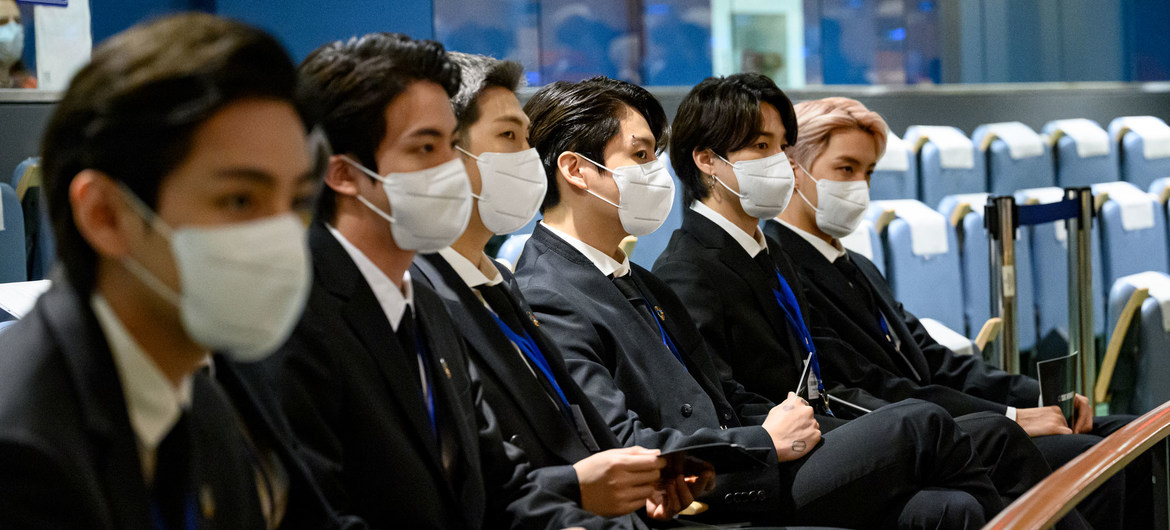 防弹少年团参加联合国大会“焦距可持续发展目标”活动。